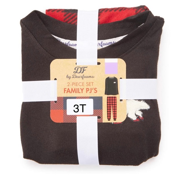 Dearforms Black & Red Buffalo Check 2-Piece Toddler Pajama Set - Picture 7 of 9